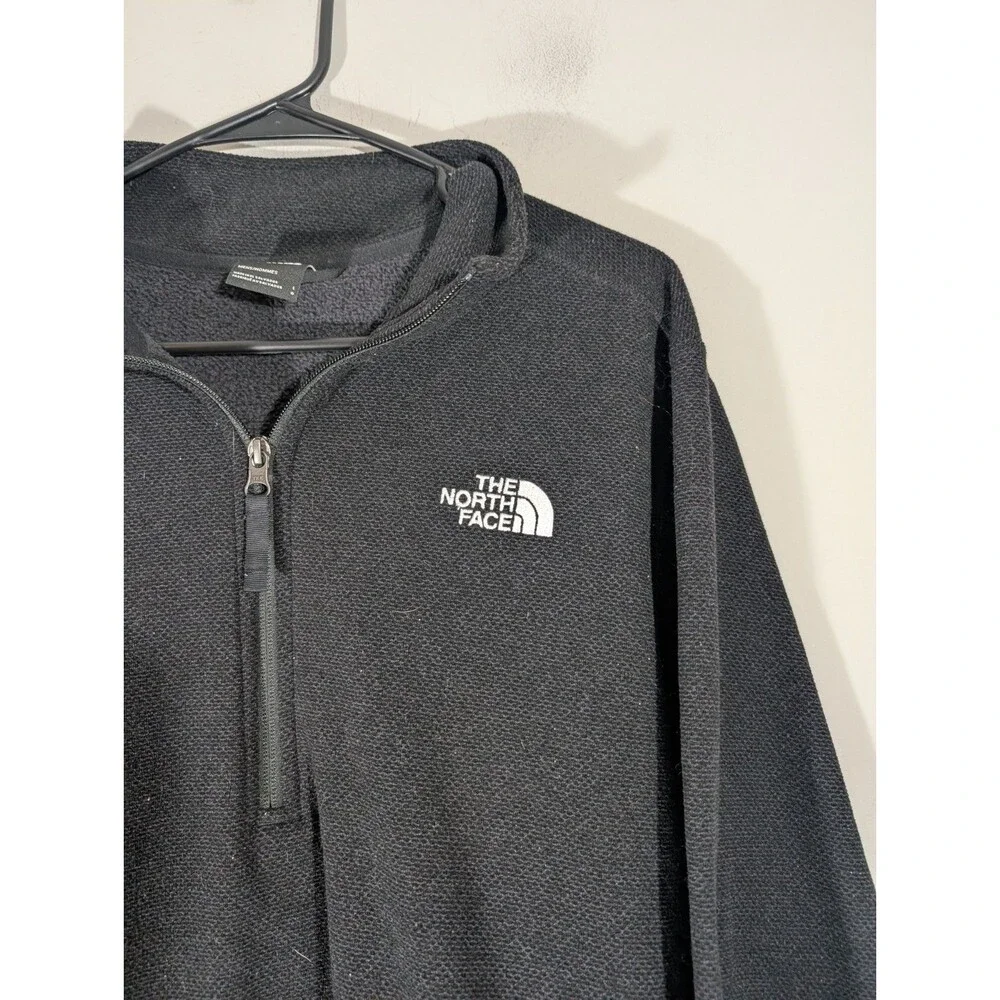 The North Face‎ Mens Black 1/4 Zip Fleece Jacket Sz Large Outdoor Hiking Gopcore